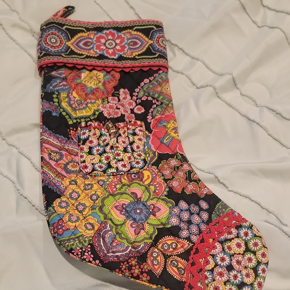 Vera Bradley Pink And Blue Christmas Stocking